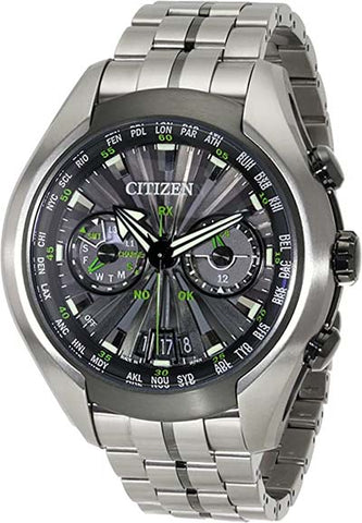 CITIZEN ساعة للرجال CC1055-53E ستالايت ويف اير تيتانيوم ايكو درايف