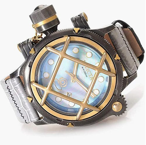 Invicta 52 mm Diver russe Nautilus Swiss Made ETA 2824 STRAPE DE CUIR AUTOMATIQUE montre