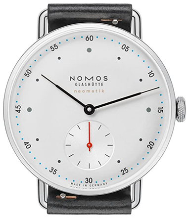 Nomos Metro Neomatik White Silver-Plate Dial Men's montre 1106