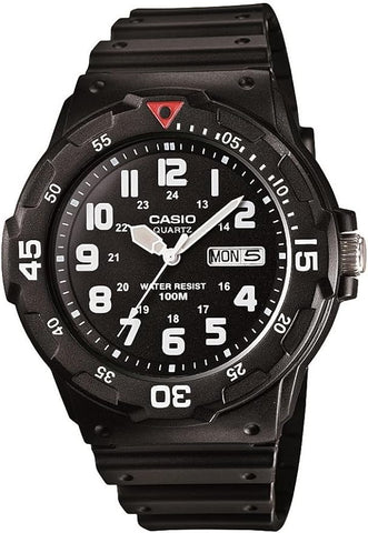 Casio EAW-MRW-200H-1BV MRW200H-1BV BLAJA DE RESINA NEGRA reloj