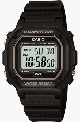 Casio للجنسين F-108WH-1ACF شاشة عرض رقمية كبيرة مربعة كوارتز