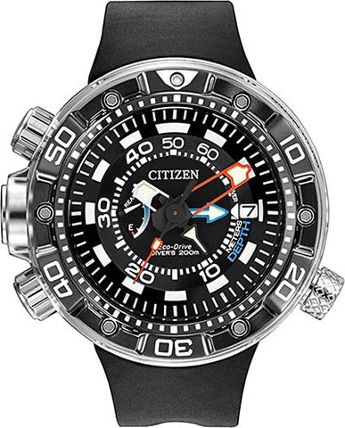 Citizen BN2029-01E Eco-Drive Promaster Sea Aqualand Depth Diver's montre avec sangle de polyuréthane noir