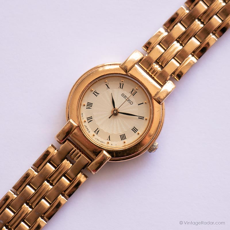 Vintage Seiko V701-1781 R1 Watch | Gold-tone Bracelet Watch for Her ...