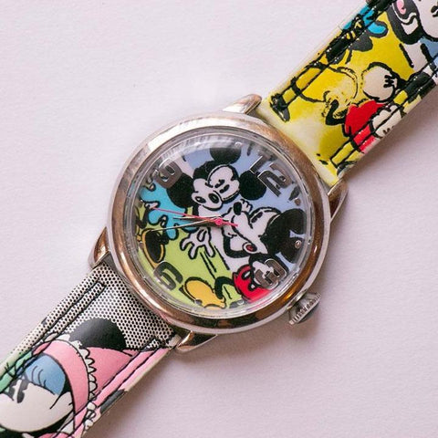 Seltener Jahrgang Mickey Mouse &amp; Minnie Mouse Uhr von MZB