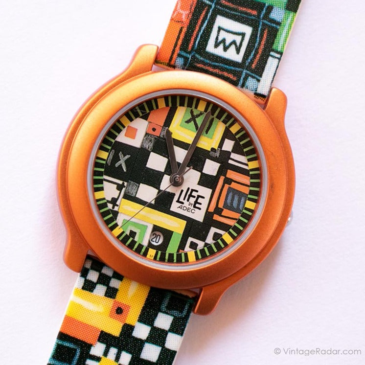 Vie colorée vintage par ADEC montre