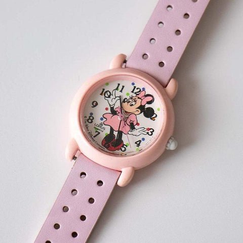 Rose vintage Lorus Minnie Mouse montre | Lorus V811-0450 Z0 Quartz montre