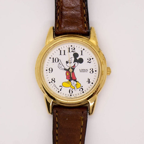 1990er Jahre Lorus V501 6N70 von Seiko Mickey Mouse Quarz Uhr