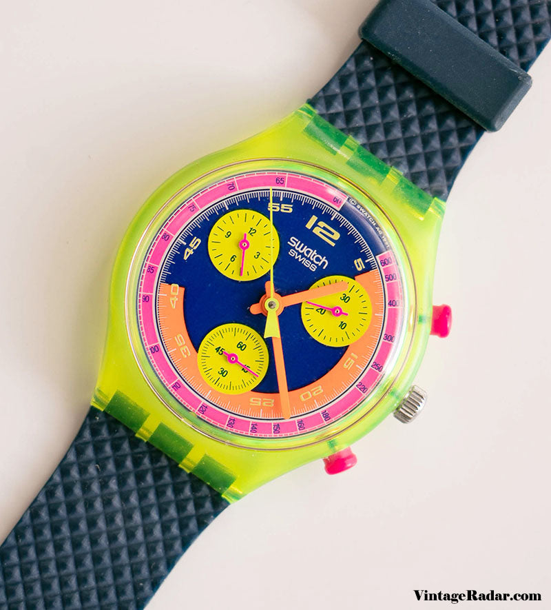 Raro 1991 Swatch Gran Premio SCJ101 reloj