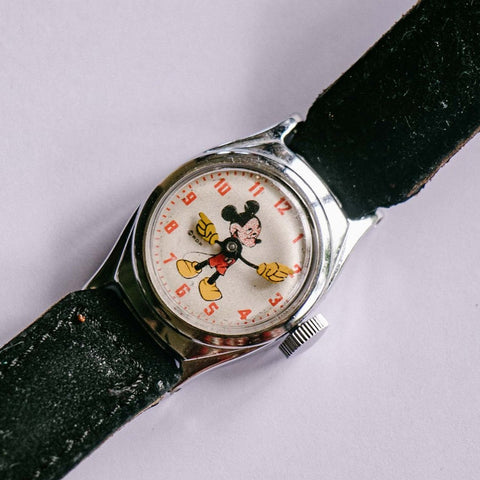 1940s Ingersoll US Time Corp. Mickey Mouse Mechanical Watch