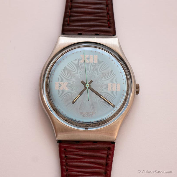 1991 ASCOT GX117 Swatch Watch | 90s Blue Elegant Swiss Swatch