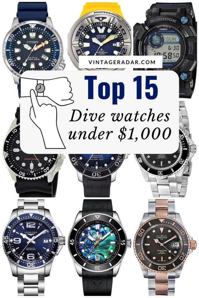 Top 15 de la meilleure plongée montres moins de 1 000 $