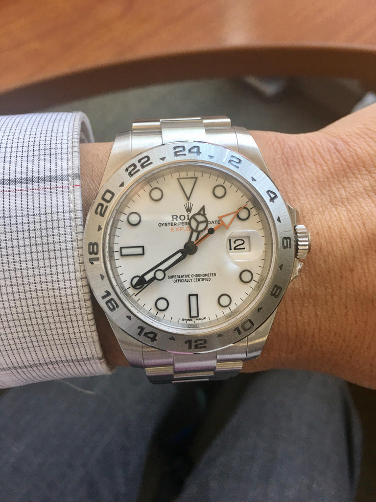 Nuevo Rolex Explorer II Hombre de acero inoxidable reloj 216570 W