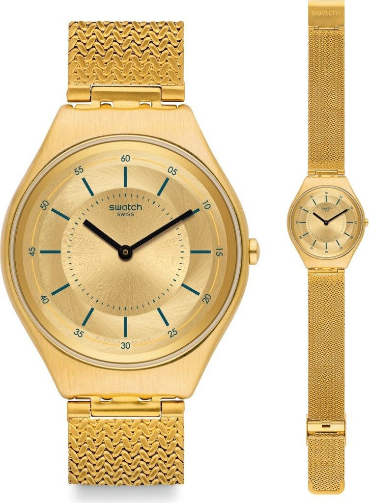 Swatch Skindoro dial acero inoxidable unisex reloj Syxg102m | Vintageradar.com
