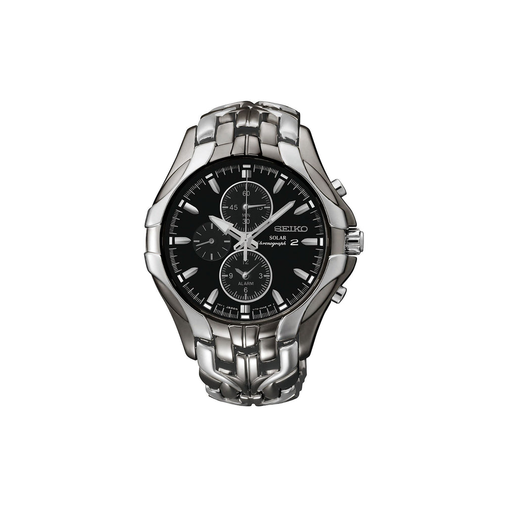 Seiko Excelsior Black Ion Finish Solar SSC139 Chronograph Orologio