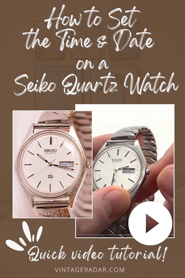 Comment définir l'heure et la date sur un Seiko quartz montre