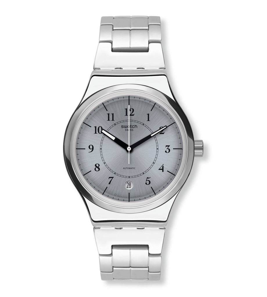Swatch Irony Sistem Controllare il quadrante grigio in acciaio inossidabile unisex orologio yis412g | VINTAGERADAR.com