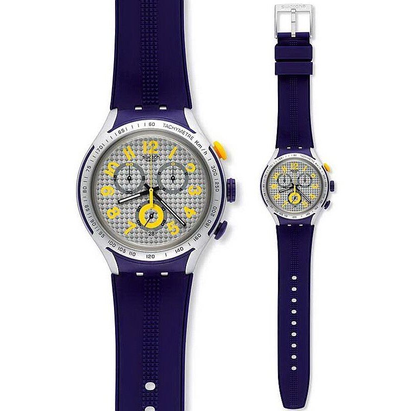 reloj Swatch Irony Xlite Chrono YYS4014 Pusente amarillo | Vintageradar.com