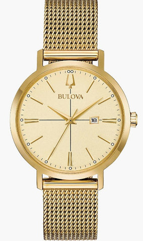 Bulova ساعة كلاسيكية بسوار من الفولاذ المقاوم للصدأ Aerojet