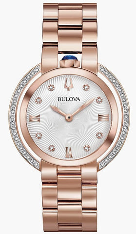 Bulova Quartz pour femmes rose or montre