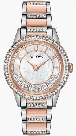 Mère de la rose de Pearl Bulova montre pour femme