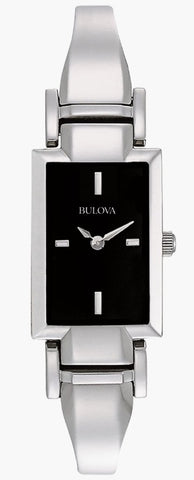 قرص أسود مستطيل Bulova يشاهد