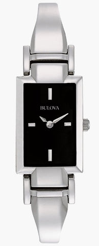Black-Dial Rectangular Bulova Watch
