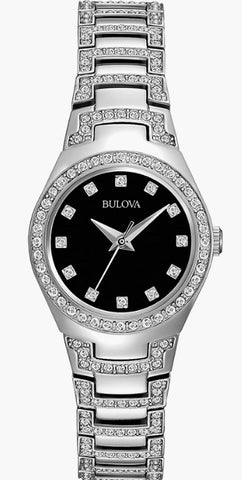 Black-dial Luxurious Bulova Watch for Women