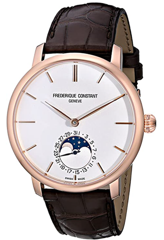 Frederique Constant Men's FC705X4S4 Línea delgada Automática de oro rosa reloj