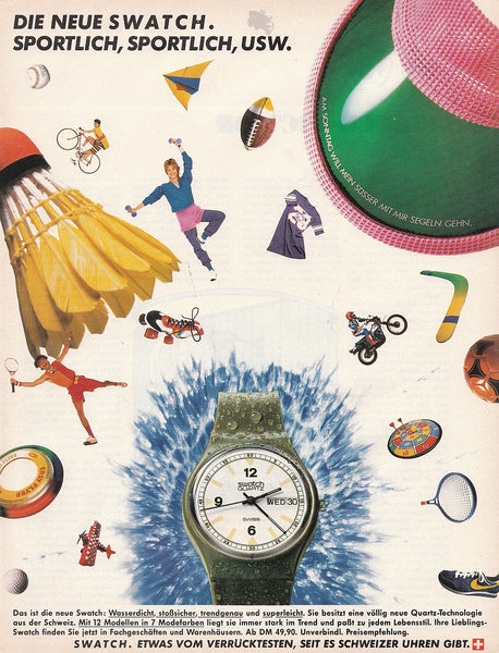 German Swatch Ad from the 80s