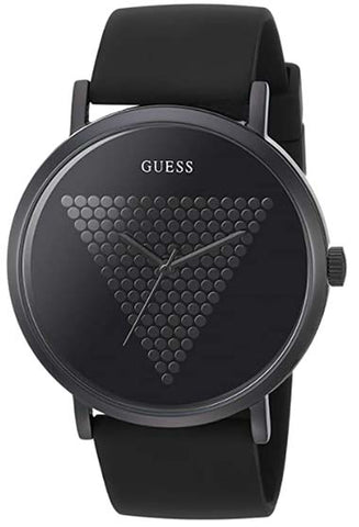 GUESS Iconic Studded Black Logo Silicone Watch. Color: Black (Model: U1161G2