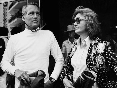 Paul Newman (wearing his Rolex) and Joanne Woodward at the 1973 Cannes Film Festival. FRANCE/GAMMA-KEYSTONE VIA GETTY IMAGES