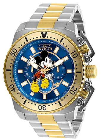 Invicta hommes Disney Quartz en édition limitée montre avec sangle en acier inoxydable, deux tons, 24 (modèle: 27289)