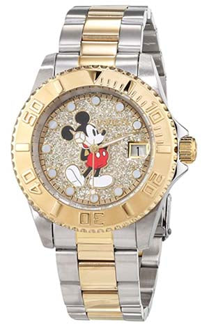Invicta -Frauen Disney Limited Edition Quartz Uhr mit Edelstahlgurt, Silber, 20 (Modell: 27382)