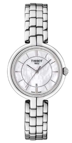 Tissot Flamingo Mother of Pearl Dial di acciaio inossidabile orologio in quarzo