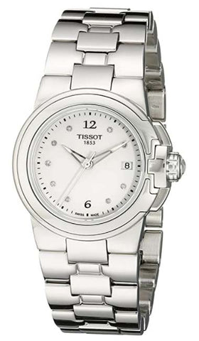 Tissot Cuarzo de acero inoxidable de dial de diamante de diamante blanco 'T Sport' reloj