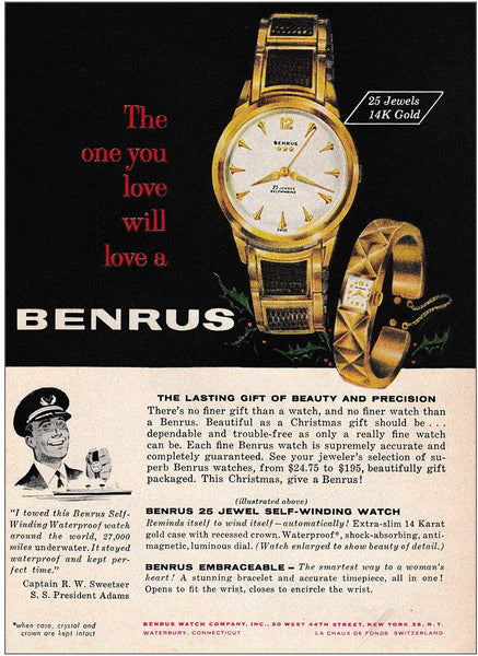 Post-war Benrus Luxury Watches