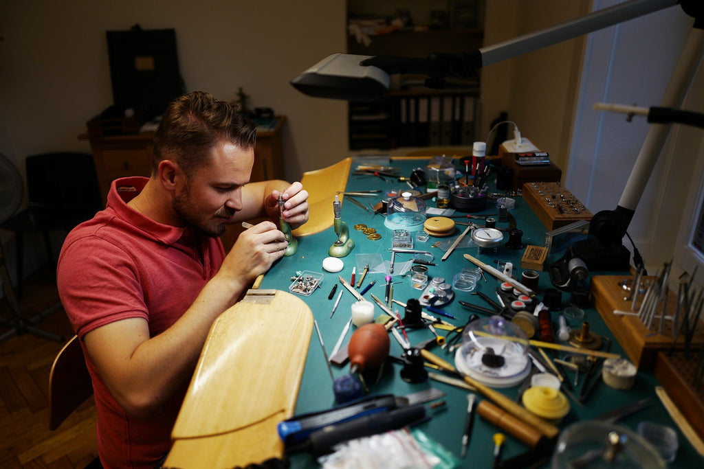 Modern young watchmaker