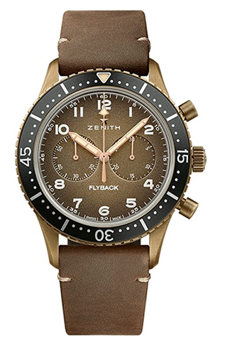 Zenithe El Primero 405 B, Automatic Pilot CronoMetro Tipo CP-2 Flyback Bronze Watch