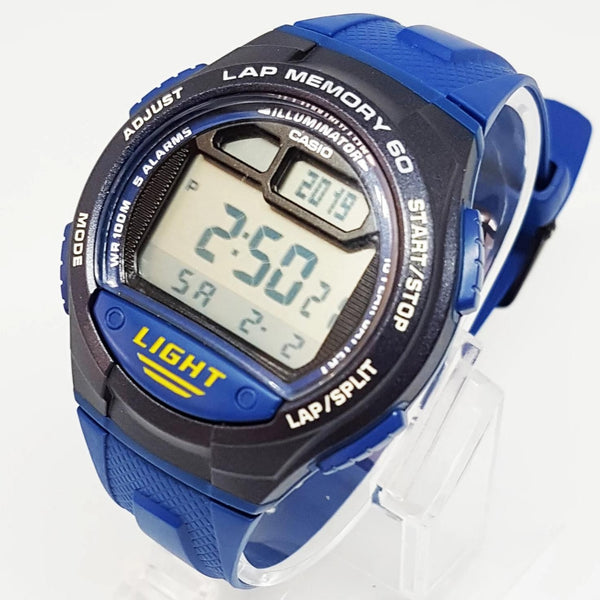 Vintage Blue Casio Watch for Men | Casio Sportswatch with Lap Memory – Vintage