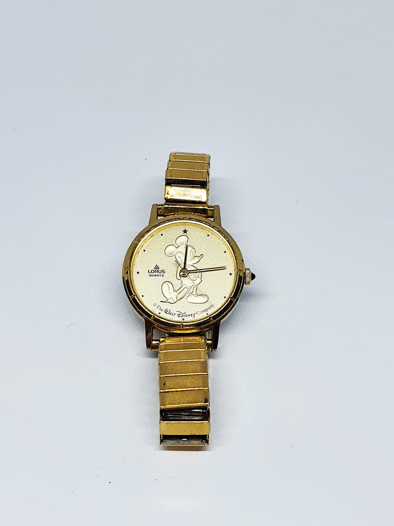 1980s Lorus Y481 8730 by Seiko Watch | Lorus Gold Mickey Mouse Watch ...
