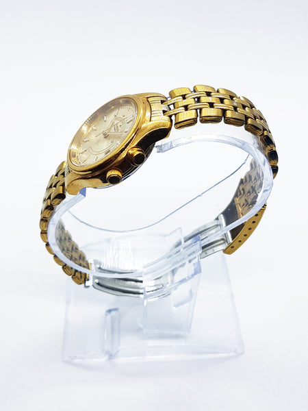 Gold Seiko Kinetic Watch for Men | Men's Sapphire Crystal Seiko Watch –  Vintage Radar