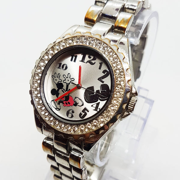 Luxury Vintage Accutime Mickey Mouse Watch | Diamond Style Watch ...