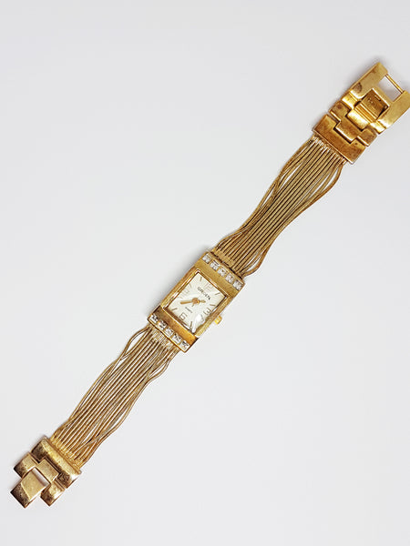 Square-Dial Gruen Quartz Watch | Elegant Gold-tone Ladies Jewelry ...