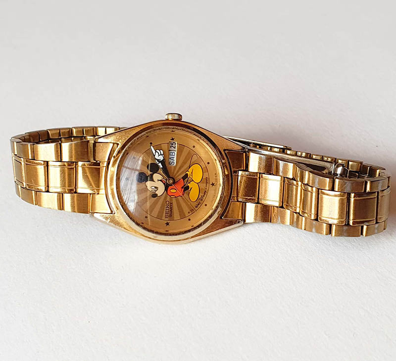 Seiko Starburst Dial 3Y03-0039 Gold Mickey Mouse Disney Watch Vintage –  Vintage Radar