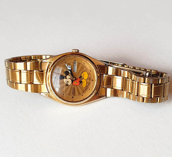 Seiko Starburst Dial 3Y03-0039 Gold Mickey Mouse Disney Watch Vintage –  Vintage Radar