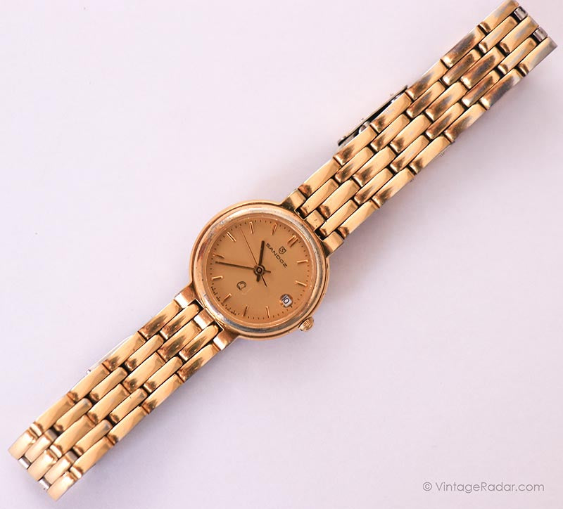 Vintage Sandoz Wristwatch for Ladies | Gold-tone Swiss Quartz Watch ...