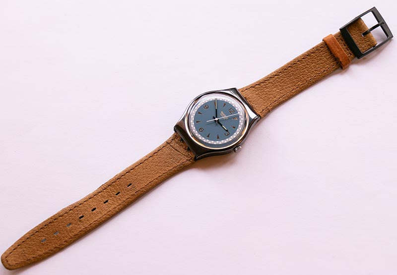 1991 ASCOT GX117 Swatch Watch | 90s Blue Elegant Swiss Swatch Watch ...