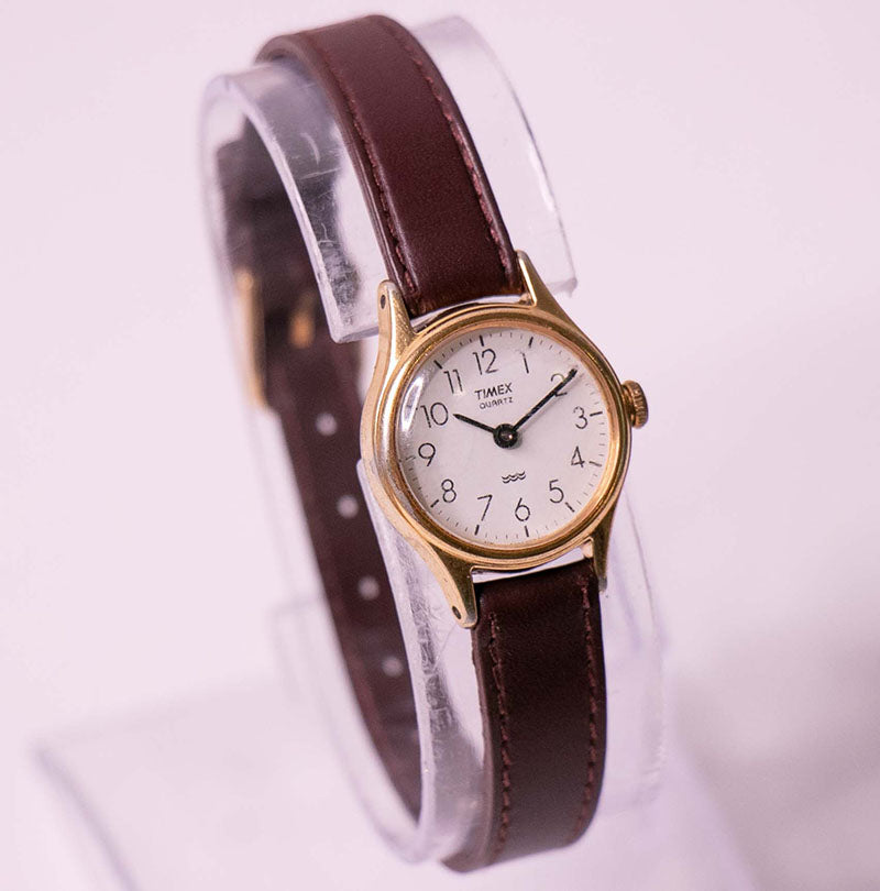 1990s Tiny Timex Watch for Women with Arabic Numerals – Vintage Radar
