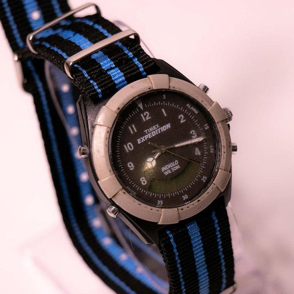 Vintage Timex Atlantis 100 Black Diver Watch