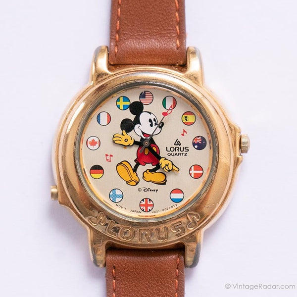 Lorus World Flags Musical Mickey Mouse Watch V421-0021 NT 2 by Seiko –  Vintage Radar